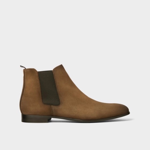 Zara Leather Ankle Booties Unisex - Picture 2 of 8